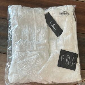 Lulus Radiant Attraction White Jacquard Strapless Peplum Mini Dress. Brand new.